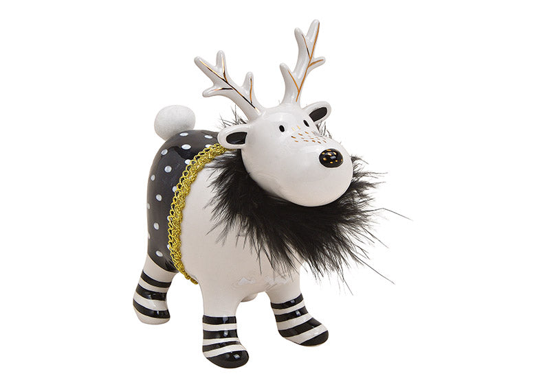 Weihnachtlicher Elch "Peter" aus Keramik