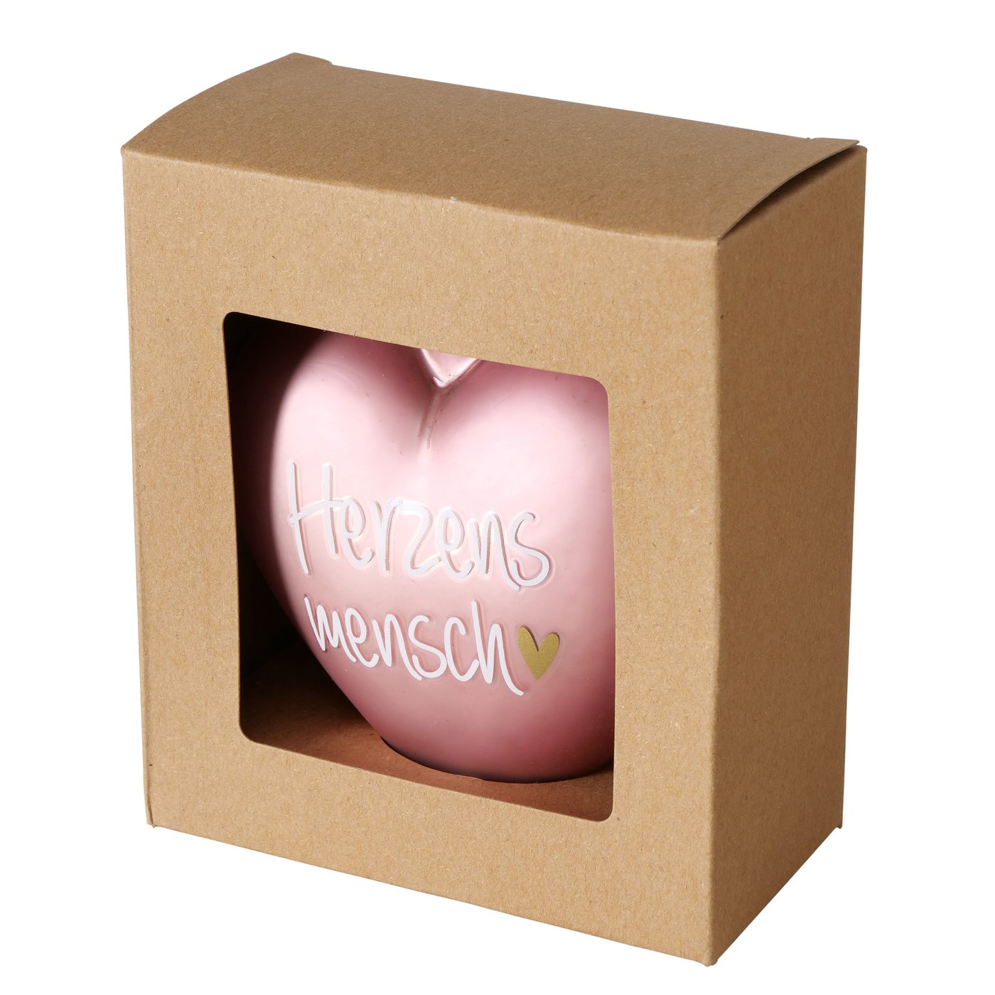 Weihnachtsanhänger Herzensmensch, 4 Varianten., Herz, L 10 cm, H 10 cm, Matt