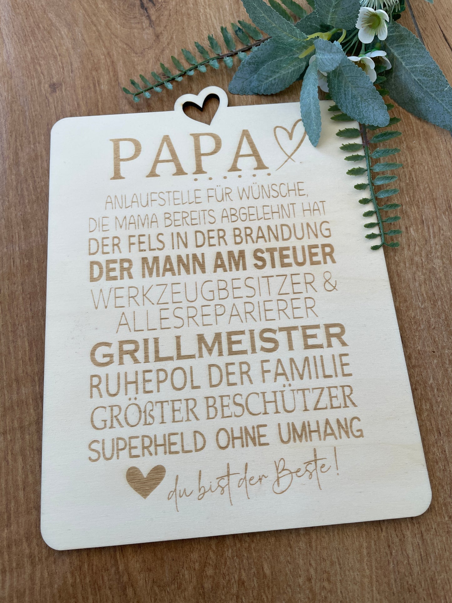 Dekobrettchen "Papa" 22cmx17cm