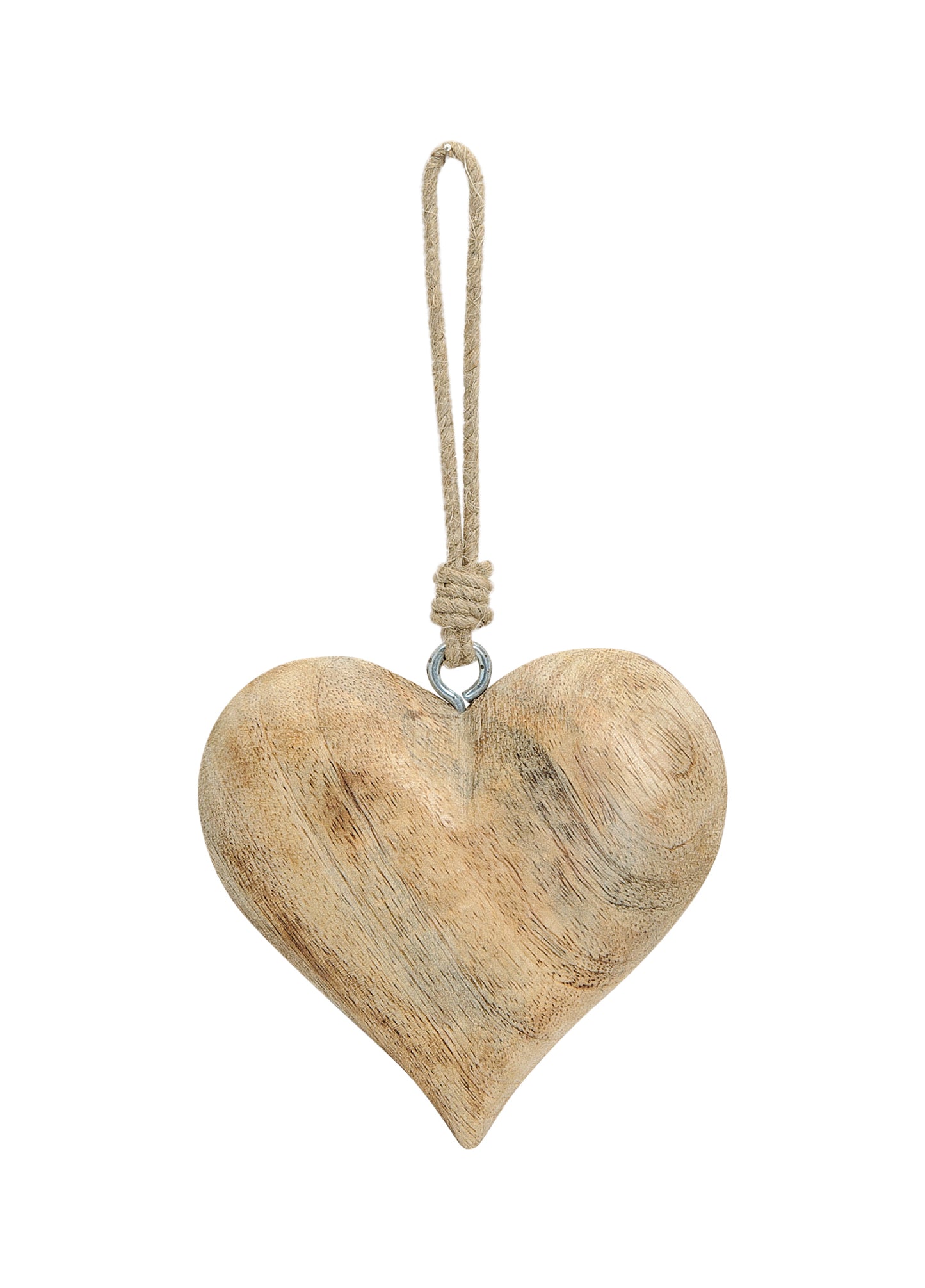 Herz hängend aus Holz, braun
