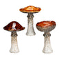 Pilz aus Steingut, 6x9x6cm in 3 Farbvarianten