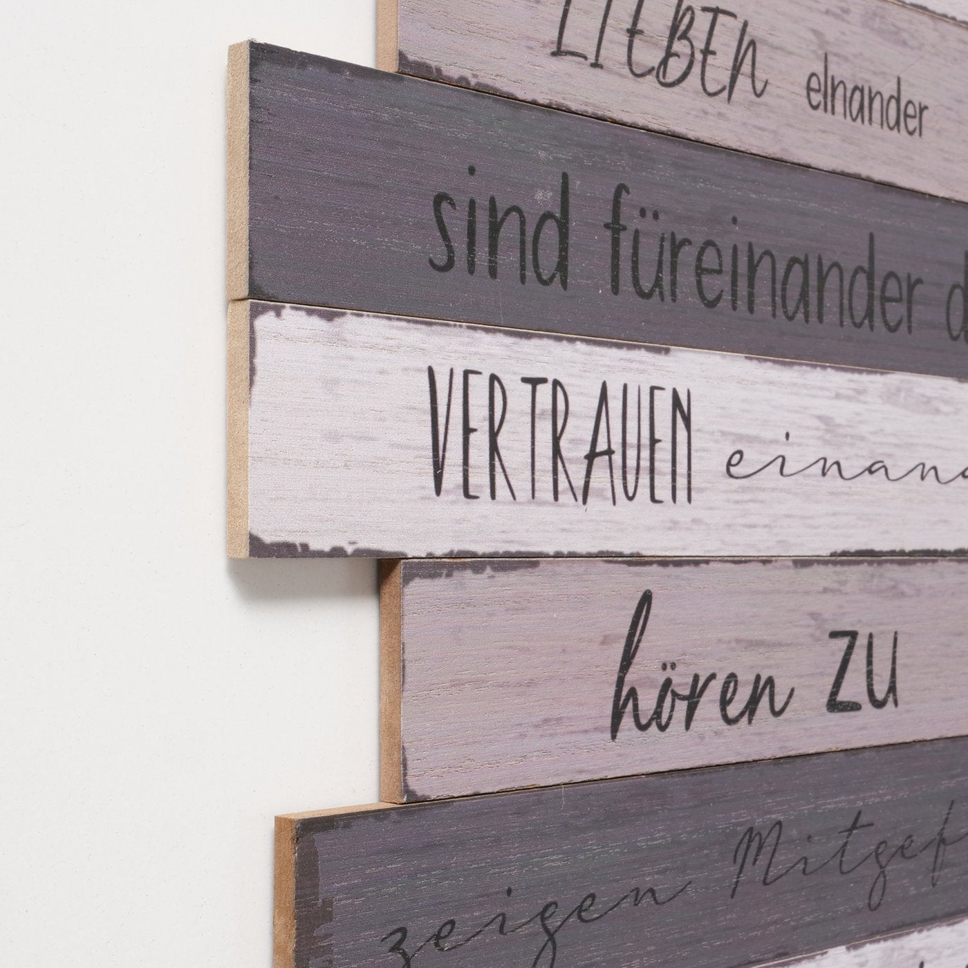 Schild Familienregeln, mit Text, B 30 cm, L 1 cm, H 57,7 cm