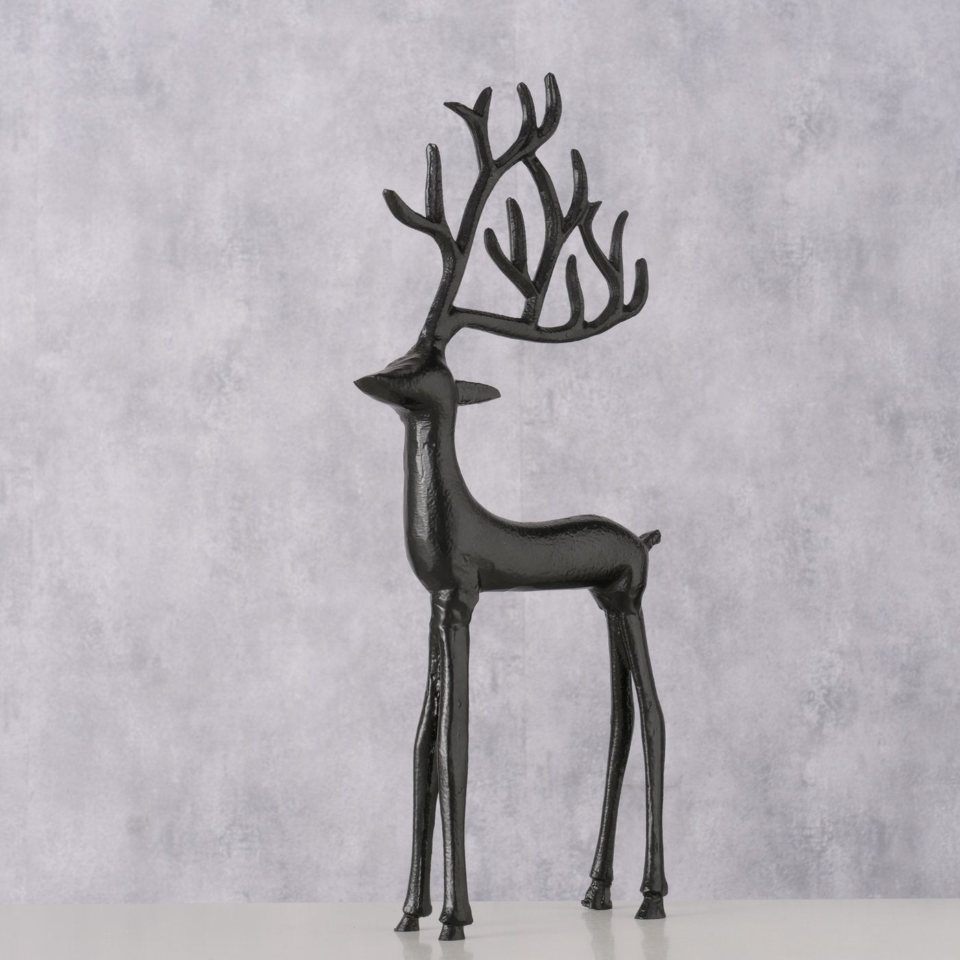 Weihnachtlicher Hirsch "Rupert" aus Metall und Aluminium, moderne Weihnachtsdeko