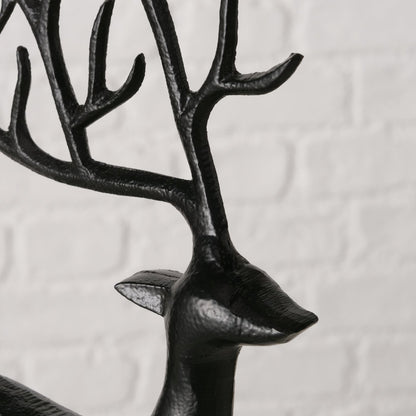 Weihnachtlicher Hirsch "Rupert" aus Metall und Aluminium, moderne Weihnachtsdeko