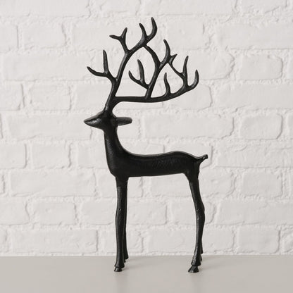 Weihnachtlicher Hirsch "Rupert" aus Metall und Aluminium, moderne Weihnachtsdeko