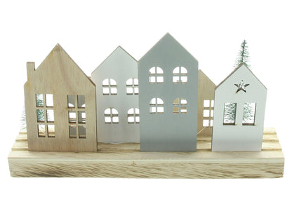 LED-Board "Häuser" - Weihnachtsdeko für den Innenbereich