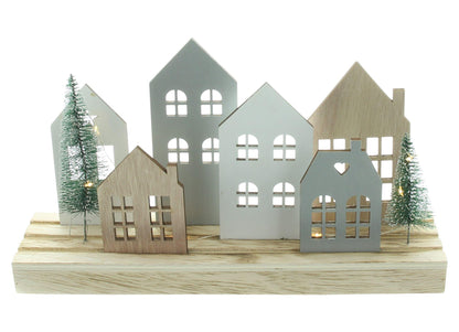 LED-Board "Häuser" - Weihnachtsdeko für den Innenbereich