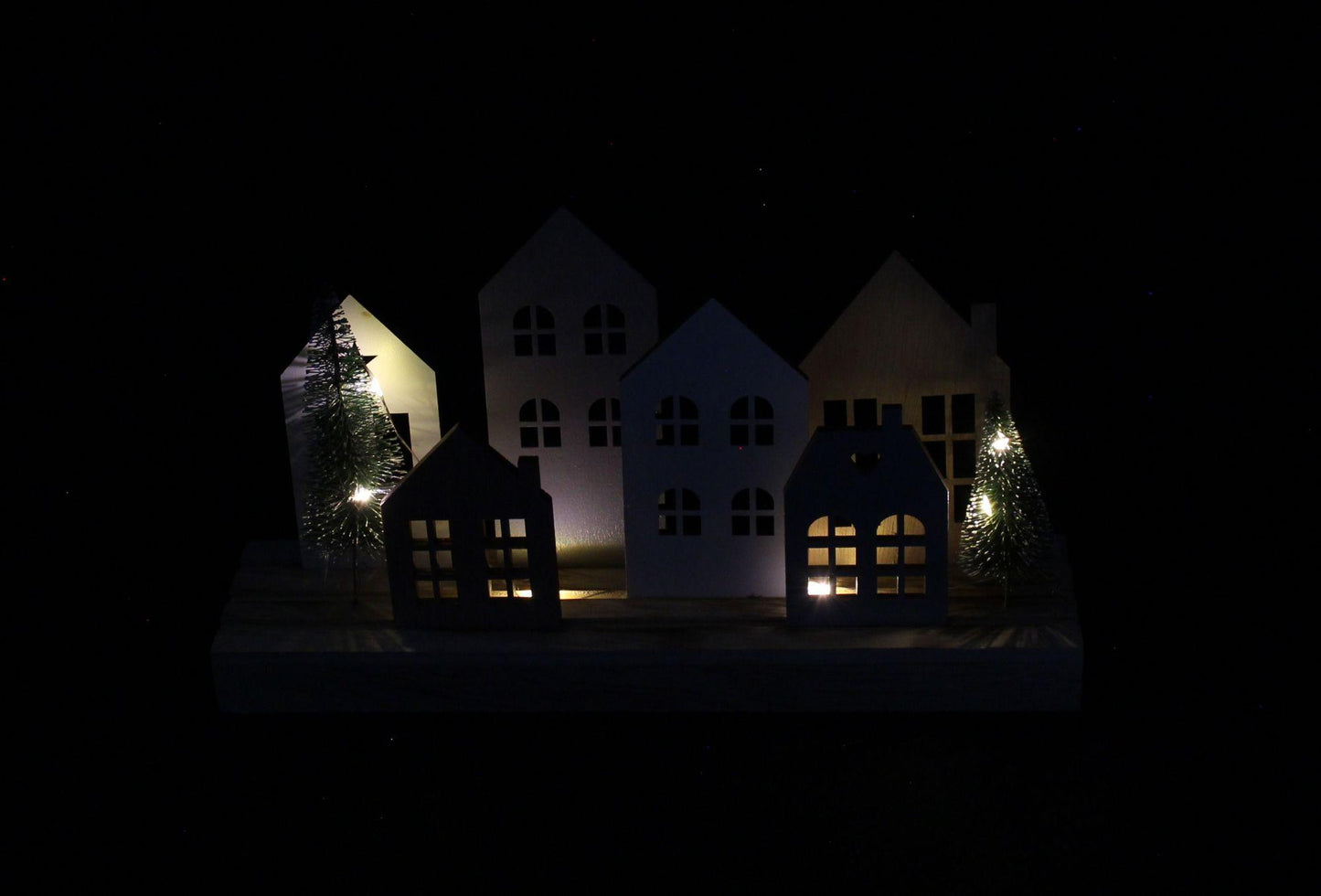 LED-Board "Häuser" - Weihnachtsdeko für den Innenbereich