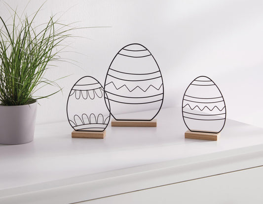 Ostereier, 3er Set, Höhe15-22cm