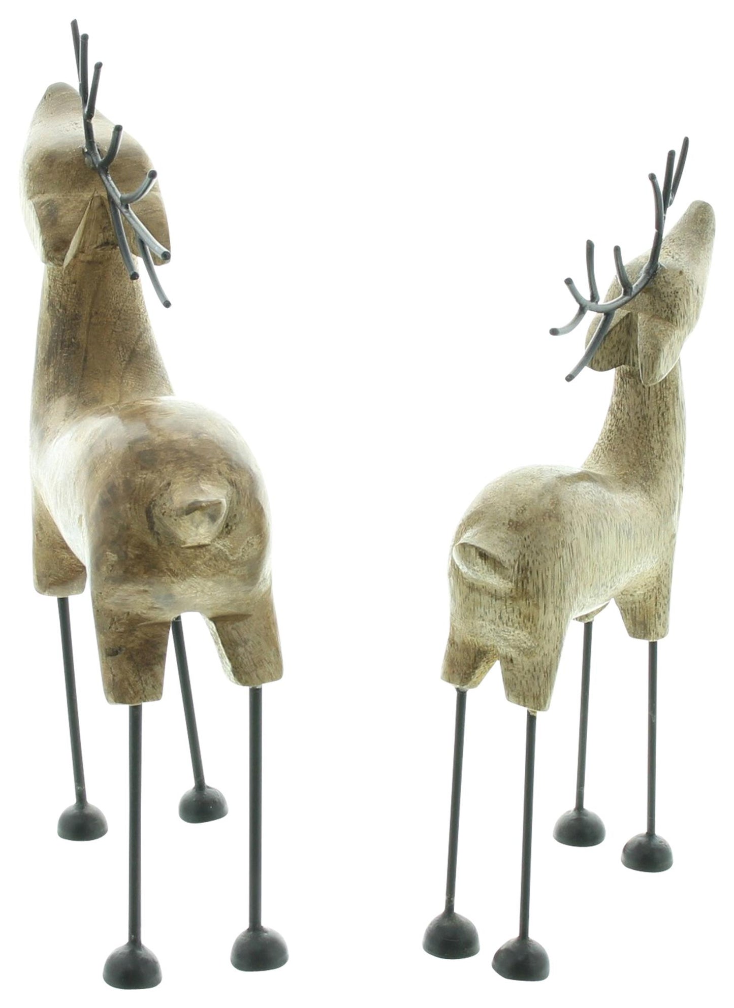 Rentier "Mangoholz" 2er Set - Höhe 24 cm und 27 cm