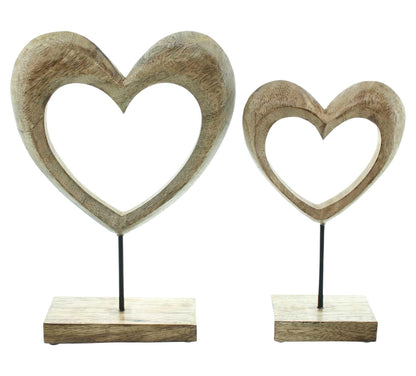 Holzdeko Herz - 2er Set
