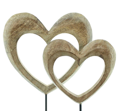 Holzdeko Herz - 2er Set