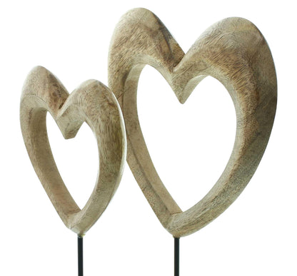 Holzdeko Herz - 2er Set
