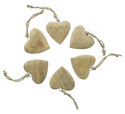 Dekoanhänger Herzchen - 6er Set - verschiedene Beschriftungen