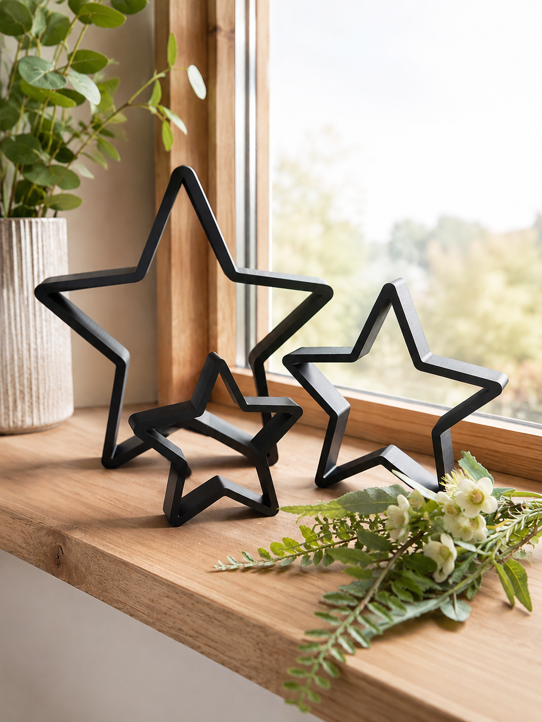 Dekorative Weihnachtssterne – 3er-Set aus PLA