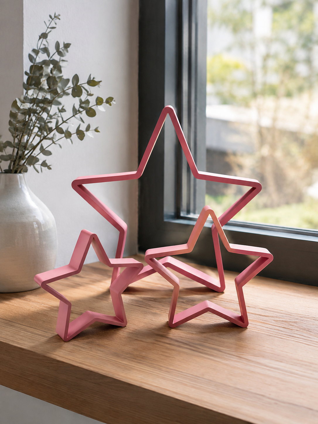 Dekorative Weihnachtssterne – 3er-Set aus PLA