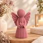 Wunderschöner 3D-Druck Engel mit Herz – liebevolle Engel Deko in Bone White & Morandi Purple | Geschenkidee & Schutzengel