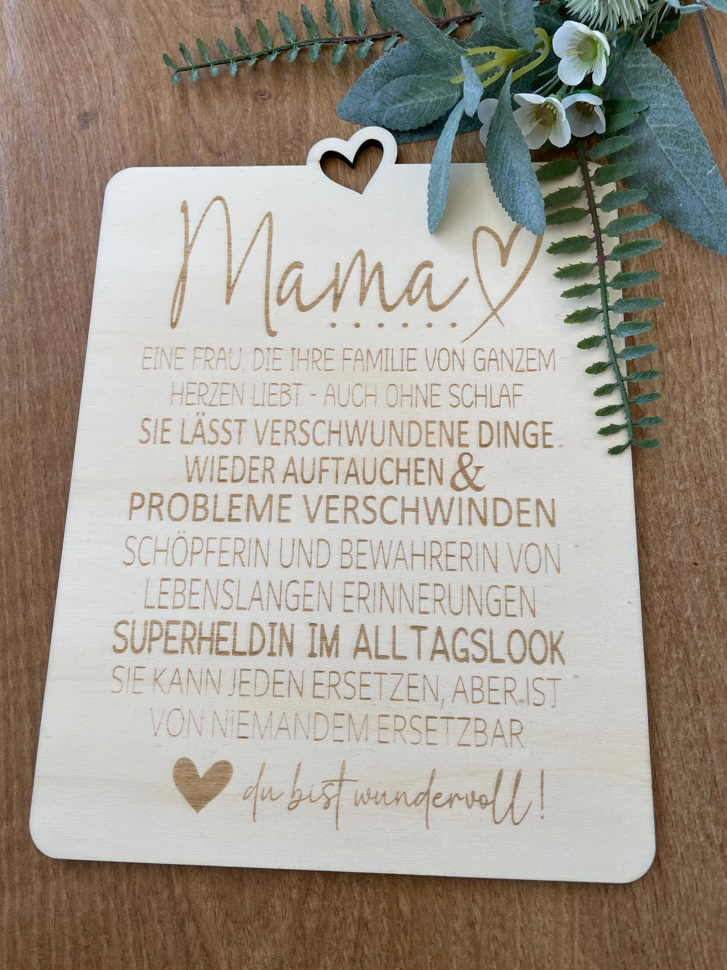 Dekobrettchen "Mama" 22cmx17cm