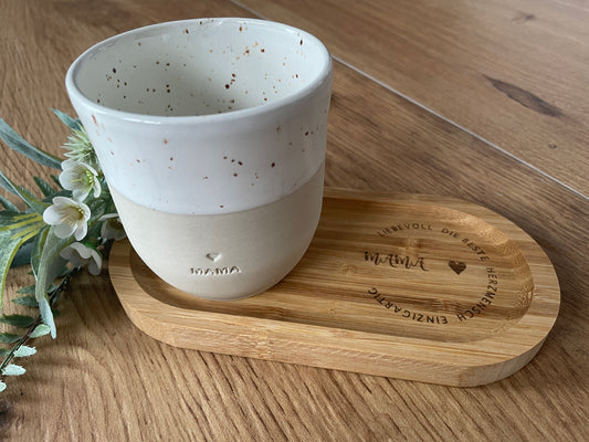 "Mama" Geschenkeset, Tablett und Becher