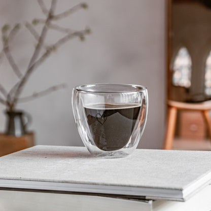 Eulenschnitt Doppelwandiges Herzglas 200 ml