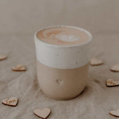 Becher ca.320ml, der Marke Eulenschnitt in verschiedenen Varianten "OMA", "MAMA", "HERZ"