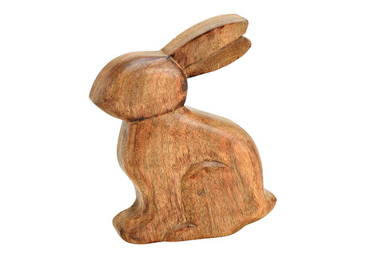 Hase aus Mangoholz, Farbe braun, (B/H/T) 14 cm*19cm*4cm