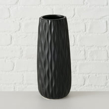 Lade das Bild in den Galerie-Viewer, Vase &quot;Luana&quot; aus Keramik, Farbe schwarz, zwei Varianten, skandinavischer Style
