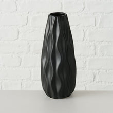 Lade das Bild in den Galerie-Viewer, Vase &quot;Luana&quot; aus Keramik, Farbe schwarz, zwei Varianten, skandinavischer Style
